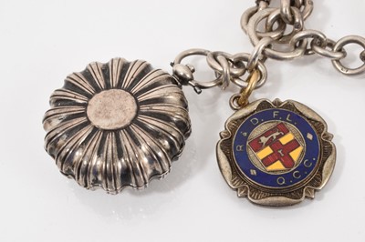 Lot 793 - Antique silver pocket watch on chain