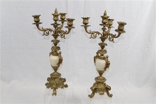 Lot 3637 - Pair of late 19th century French gilt metal