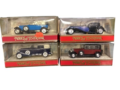 Lot 1821 - Matchbox Models of Yesteryear diecast commercial vehicles and cars, in maroon window boxes (qty) (1 box)