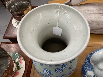 Lot 33 - Chinese celadon vase with dragon decoration