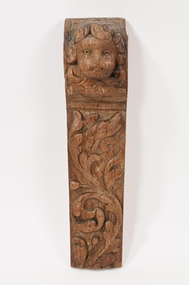 Lot 932 - 17th century oak carving