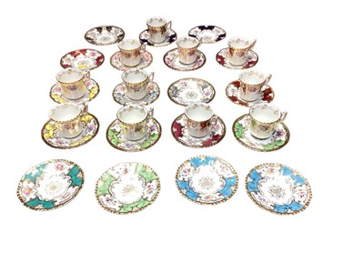 Lot 2246 - Collection Coalport cabinet cups and saucers and four pieces Royal Crown Derby