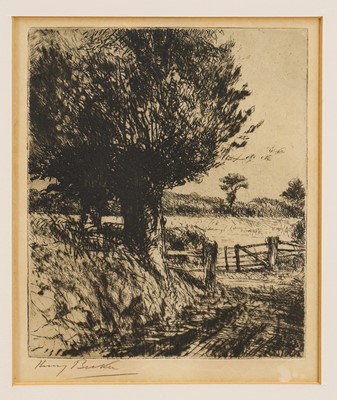 Lot 1041 - Harry Becker (1865-1928) signed etching - The Lane, 20cm x 16.5cm, in glazed frame