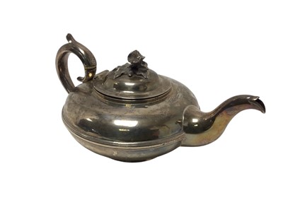 Lot 463 - 19th century silver teapot
