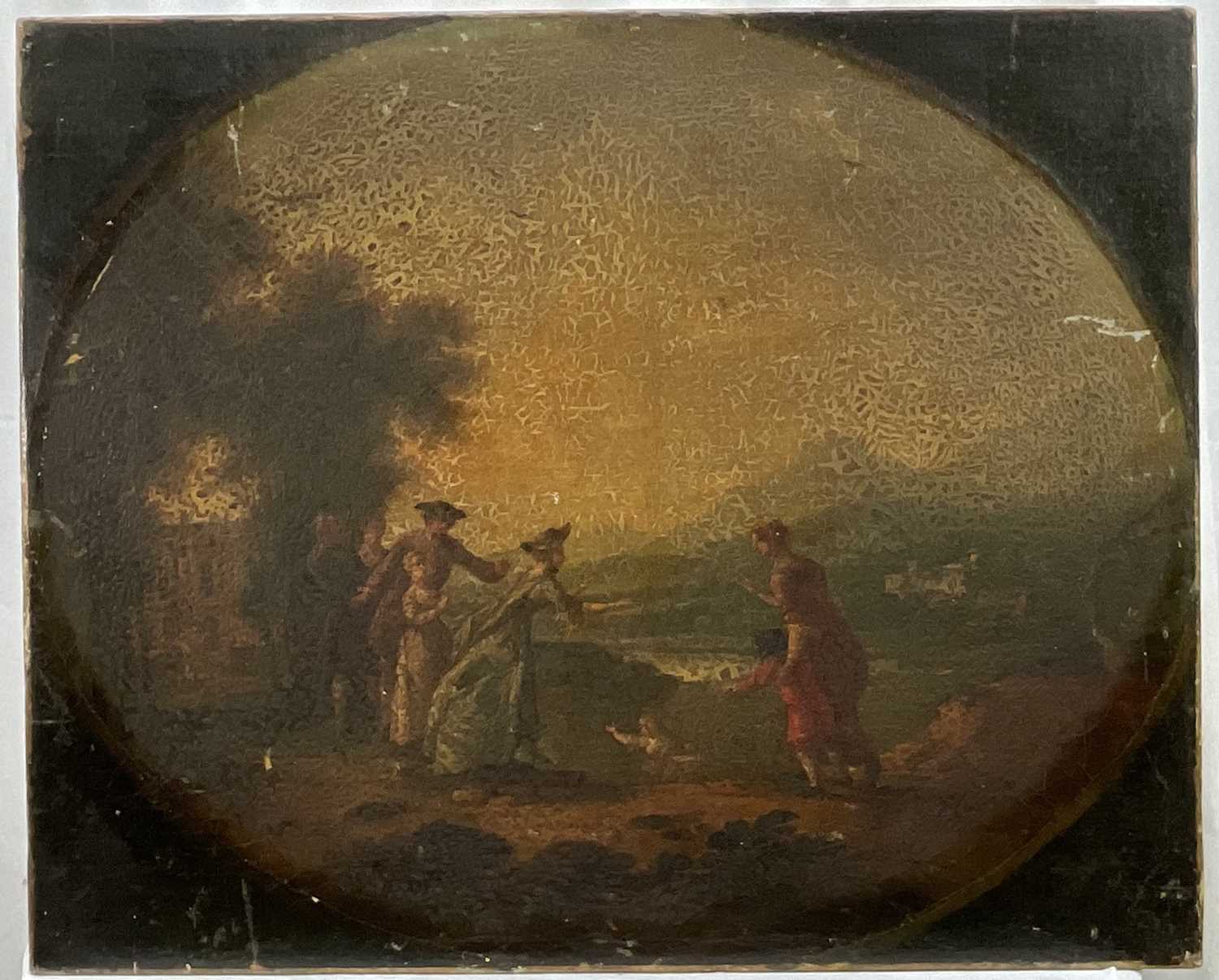 Lot 91 - Follower of Boucher 18th / 19th century oil on canvas, figural scene