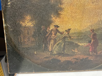 Lot 91 - Follower of Boucher 18th / 19th century oil on canvas, figural scene