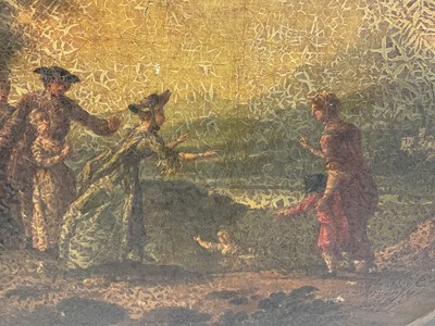 Lot 91 - Follower of Boucher 18th / 19th century oil on canvas, figural scene