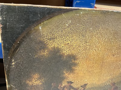 Lot 91 - Follower of Boucher 18th / 19th century oil on canvas, figural scene