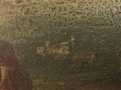 Lot 91 - Follower of Boucher 18th / 19th century oil on canvas, figural scene