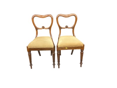 Lot 1565 - Pair of Victorian rosewood dining chairs