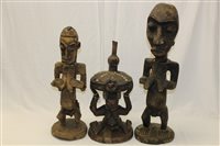 Lot 3651 - Three Old African Carsved wooden female...