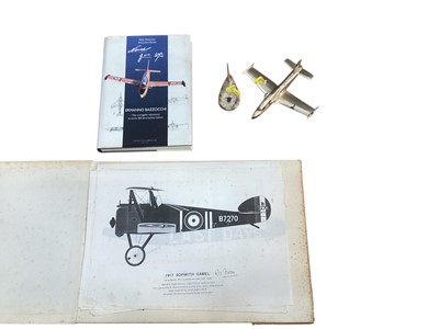 Lot 3074 - Aviation interest- Aer Macchi aircraft model and related books, (1 box).