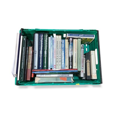 Lot 806 - Collection of aviation related books together with some motoring related. (4 boxes).