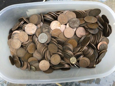 Lot 359 - Group of coins mostly copper pennies
