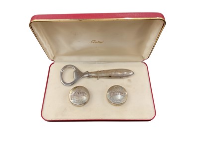 Lot 133 - Cartier sterling silver Perrier set in fitted case