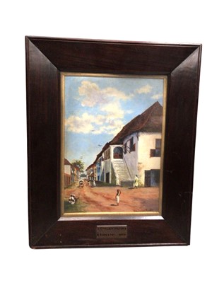 Lot 1290 - R. Anderson Smith, oil painting, 'A Street in Cochin', signed