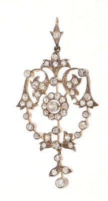 Lot 554 - Victorian diamond pendant