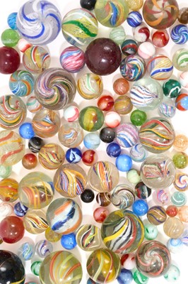 Lot 847 - Fine collection of antique glass marbles, 19th century and later