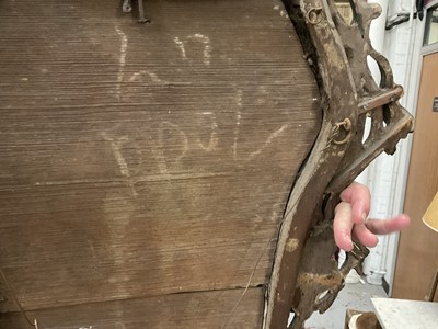 Lot 1201 - 18th century Continental polychrome painted wall mirror