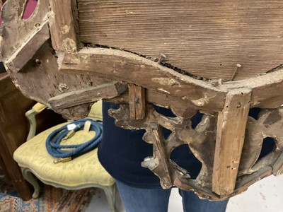 Lot 1201 - 18th century Continental polychrome painted wall mirror