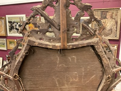 Lot 1201 - 18th century Continental polychrome painted wall mirror