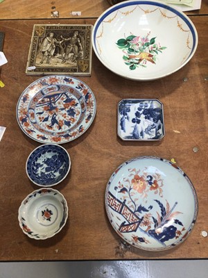 Lot 5037 - A pair of 18th century Chinese Emari plates together with other ceramics/porcelain