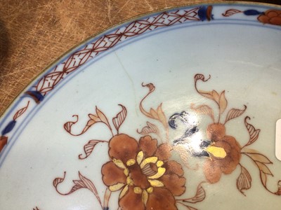 Lot 5037 - A pair of 18th century Chinese Emari plates together with other ceramics/porcelain