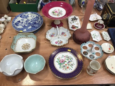 Lot 5041 - Group of ceramics to include Beswick horse and similar, Aynsley, Edinburgh crystal, art glass vase and others