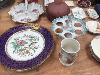 Lot 5041 - Group of ceramics to include Beswick horse and similar, Aynsley, Edinburgh crystal, art glass vase and others