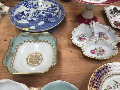 Lot 5041 - Group of ceramics to include Beswick horse and similar, Aynsley, Edinburgh crystal, art glass vase and others