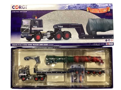 Lot 1838 - Corgi Hauliers of Renown Limited Edition diecast Pickfords Volvo F12 5 Axle King Trailer & Load, CC15501, Entress Transport AEC Mammoth Major MK V 8 Wheel Platform Lorry with paper bag load...