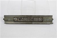 Lot 3663 - 1930s illuminated cigarette vending sign in...