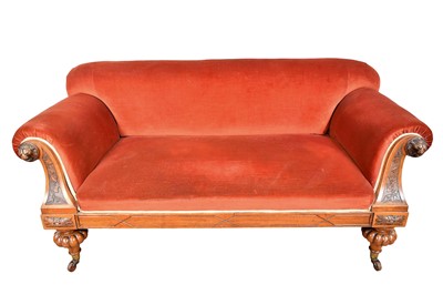 Lot 1212 - Victorian walnut framed twin seater sofa