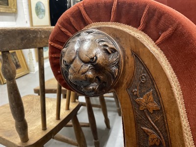 Lot 1212 - Victorian walnut framed twin seater sofa