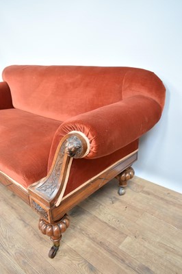 Lot 1212 - Victorian walnut framed twin seater sofa