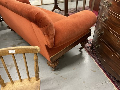 Lot 1212 - Victorian walnut framed twin seater sofa