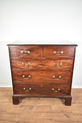 Lot 1213 - George III mahogany chest