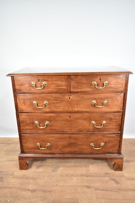 Lot 1214 - George III mahogany chest