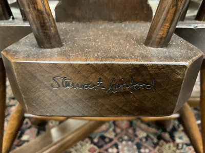 Lot 1210 - Good quality 18th century style draw-leaf refectory table and en-suite set of fourteen chairs by Stewart Linford