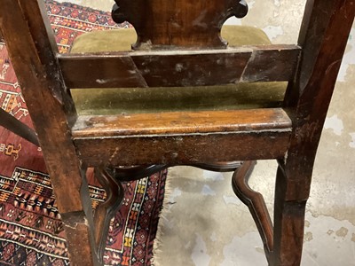 Lot 1218 - Near pair of 18th century Dutch marquetry side chairs