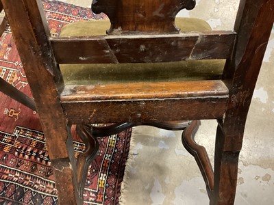 Lot 1218 - Near pair of 18th century Dutch marquetry side chairs