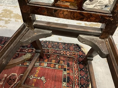 Lot 1218 - Near pair of 18th century Dutch marquetry side chairs