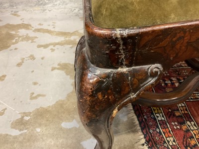 Lot 1218 - Near pair of 18th century Dutch marquetry side chairs