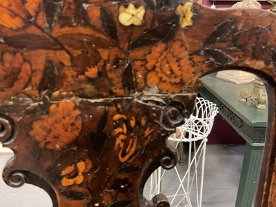 Lot 1218 - Near pair of 18th century Dutch marquetry side chairs