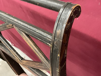 Lot 1219 - Set of four late 18th / early 19th century Continental ebonised side chairs