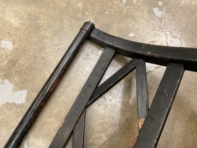 Lot 1219 - Set of four late 18th / early 19th century Continental ebonised side chairs