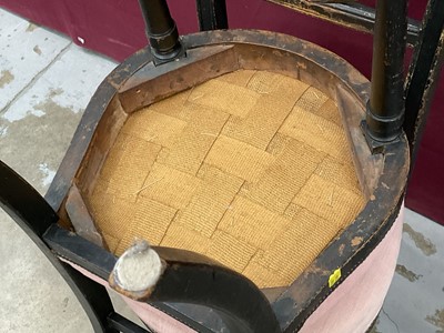 Lot 1219 - Set of four late 18th / early 19th century Continental ebonised side chairs
