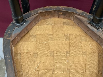 Lot 1219 - Set of four late 18th / early 19th century Continental ebonised side chairs