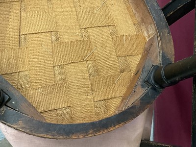 Lot 1219 - Set of four late 18th / early 19th century Continental ebonised side chairs