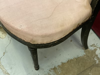 Lot 1219 - Set of four late 18th / early 19th century Continental ebonised side chairs